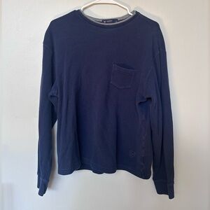 Daniel Cremieux Men's Navy textured Crewneck Sweater